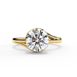 14k IGI certified round ring with E-F color VVS-VS clarity diamonds 44