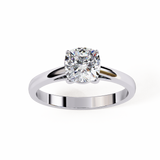 14k IGI certified cushion ring with E-F color VVS-VS clarity diamonds 46