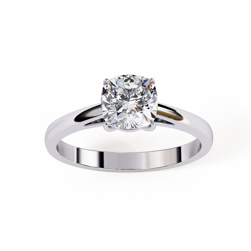 14k IGI certified cushion ring with E-F color VVS-VS clarity diamonds 46