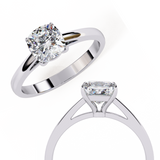 14k IGI certified cushion ring with E-F color VVS-VS clarity diamonds 46