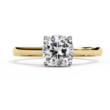 14k IGI certified cushion ring with E-F color VVS-VS clarity diamonds 46