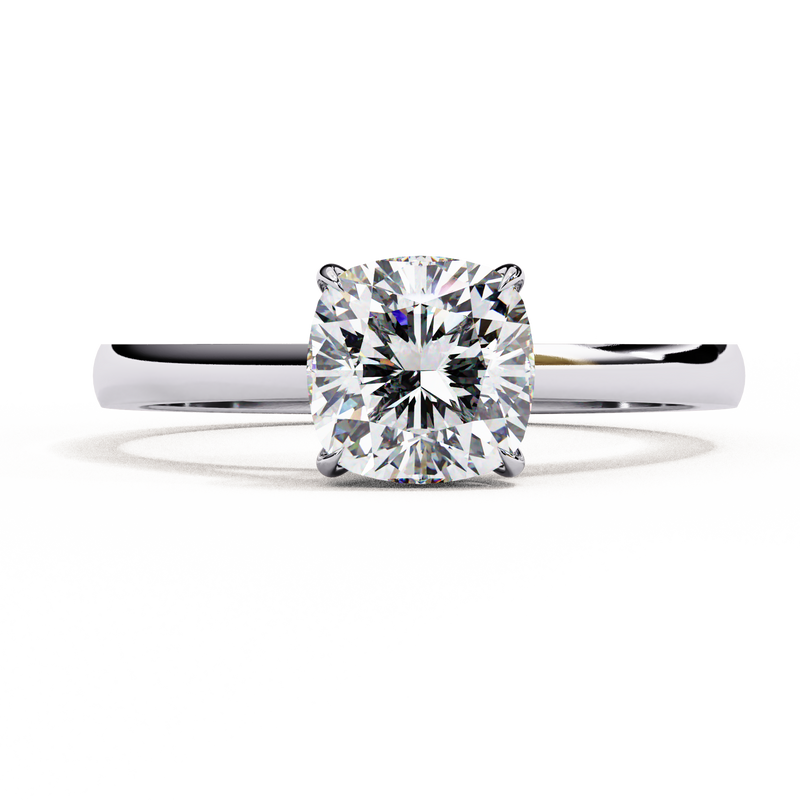 14k IGI certified cushion ring with E-F color VVS-VS clarity diamonds 46