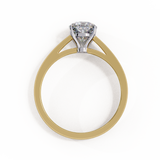 14K Lab Grown Diamond Cushion Solitaire Engagement Ring, E-F Color, VVS-VS Clarity
