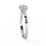 14K Lab Grown Diamond Cushion Solitaire Engagement Ring, E-F Color, VVS-VS Clarity