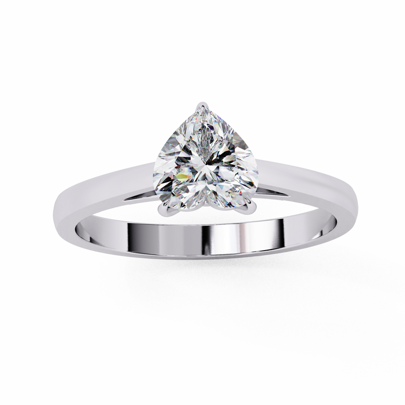 14k IGI certified heart ring with E-F color VVS-VS clarity diamonds 47