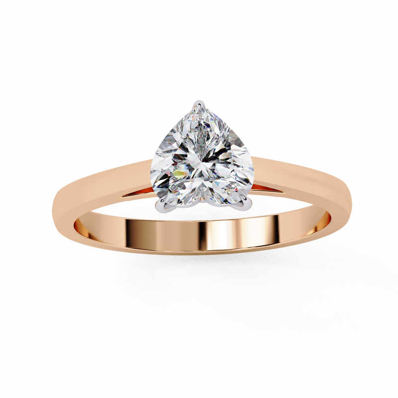14k IGI certified heart ring with E-F color VVS-VS clarity diamonds 47