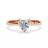 14k IGI certified heart ring with E-F color VVS-VS clarity diamonds 47