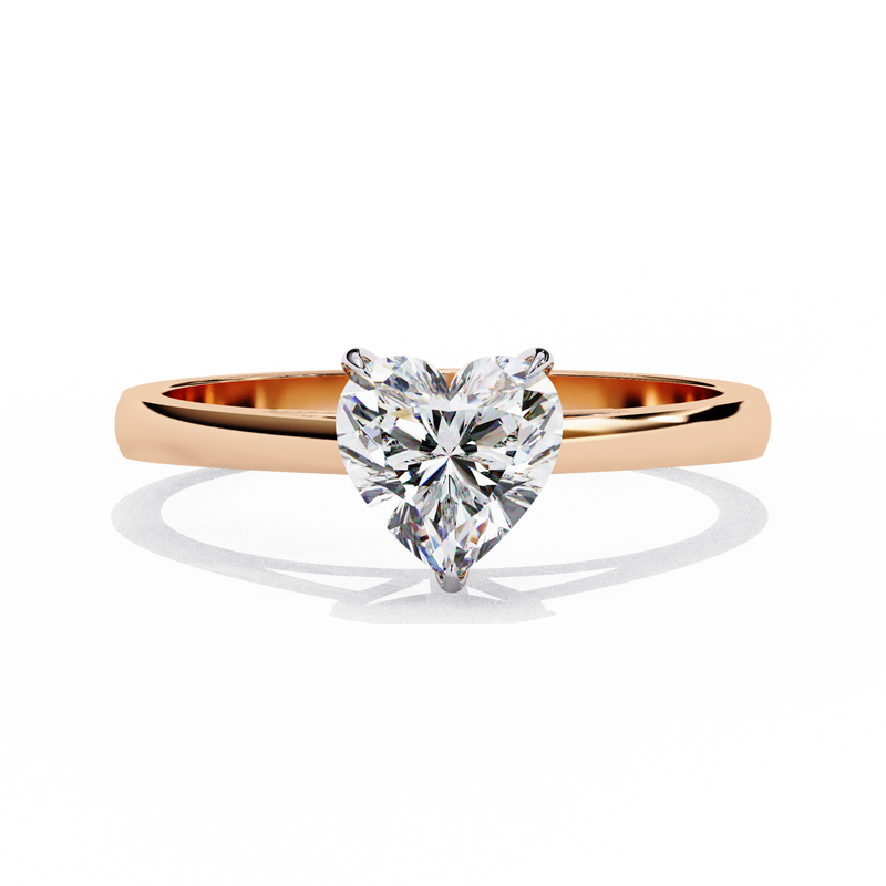14k IGI certified heart ring with E-F color VVS-VS clarity diamonds 47
