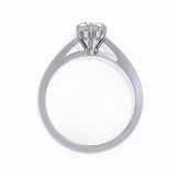 14K Lab Grown Diamond Heart Solitaire Engagement Ring, E-F Color, VVS-VS Clarity