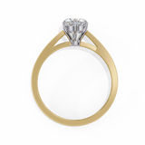 14K Lab Grown Diamond Heart Solitaire Engagement Ring, E-F Color, VVS-VS Clarity