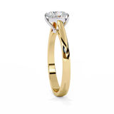 14K Lab Grown Diamond Heart Solitaire Engagement Ring, E-F Color, VVS-VS Clarity