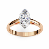 14k IGI certified marquise ring with E-F color VVS-VS clarity diamonds 48
