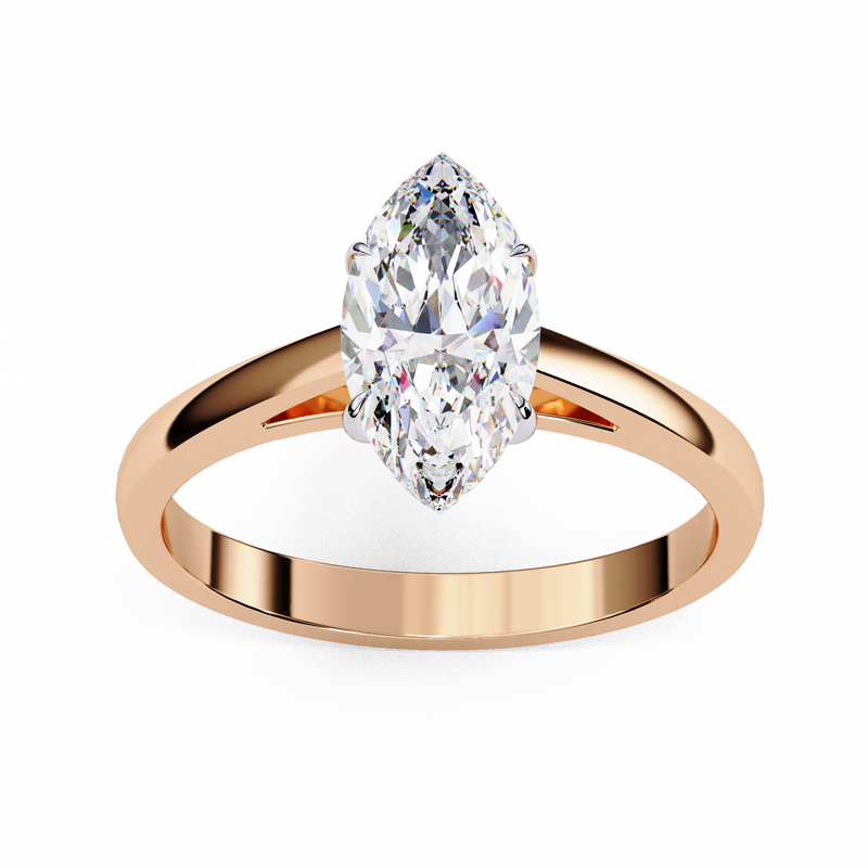 14k IGI certified marquise ring with E-F color VVS-VS clarity diamonds 48