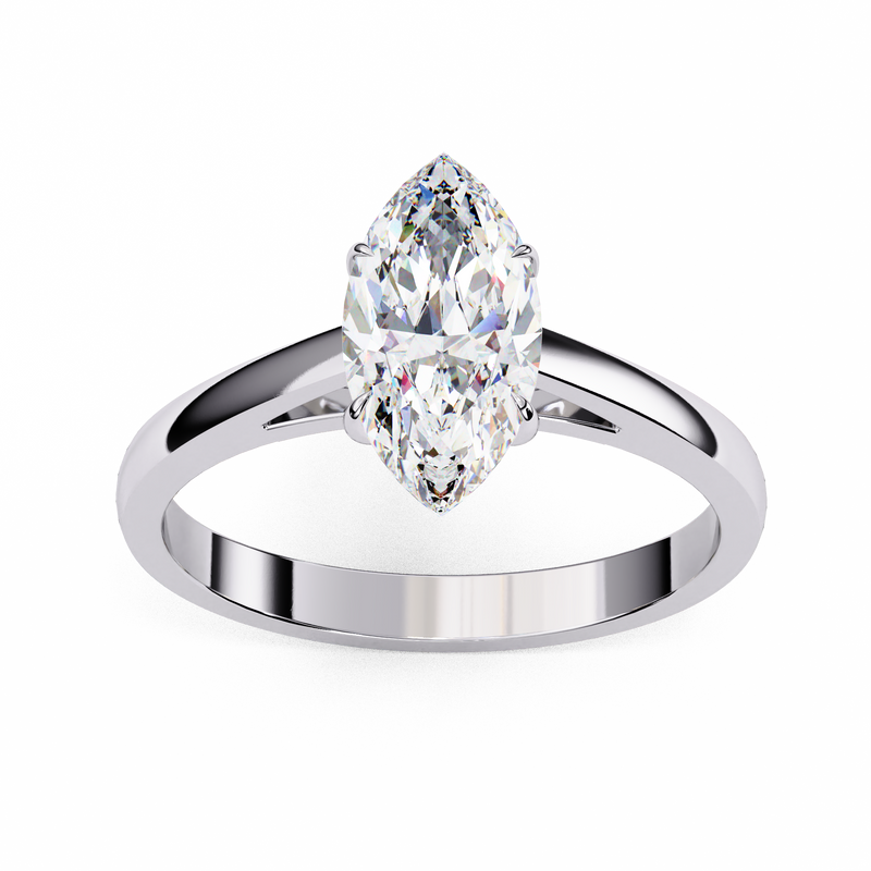 14k IGI certified marquise ring with E-F color VVS-VS clarity diamonds 48