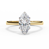 14k IGI certified marquise ring with E-F color VVS-VS clarity diamonds 48