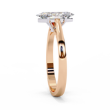 14K Lab Grown Diamond Marquise Solitaire Engagement Ring, E-F Color, VVS-VS Clarity