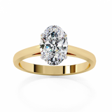 14k IGI certified oval ring with E-F color VVS-VS clarity diamonds 49