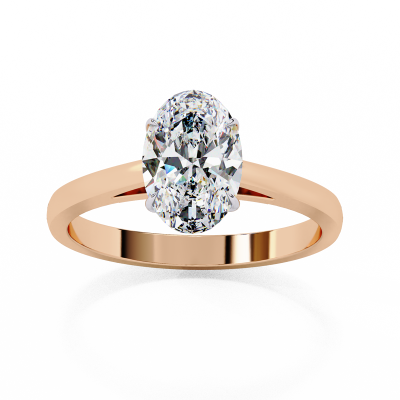 14k IGI certified oval ring with E-F color VVS-VS clarity diamonds 49