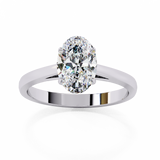 14k IGI certified oval ring with E-F color VVS-VS clarity diamonds 49