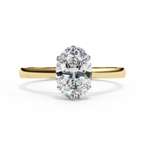 14k IGI certified oval ring with E-F color VVS-VS clarity diamonds 49