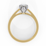 14K Lab Grown Diamond Oval Solitaire Engagement Ring, E-F Color, VVS-VS Clarity