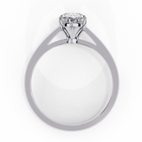 14K Lab Grown Diamond Oval Solitaire Engagement Ring, E-F Color, VVS-VS Clarity