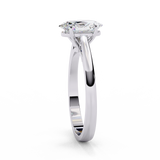14K Lab Grown Diamond Oval Solitaire Engagement Ring, E-F Color, VVS-VS Clarity