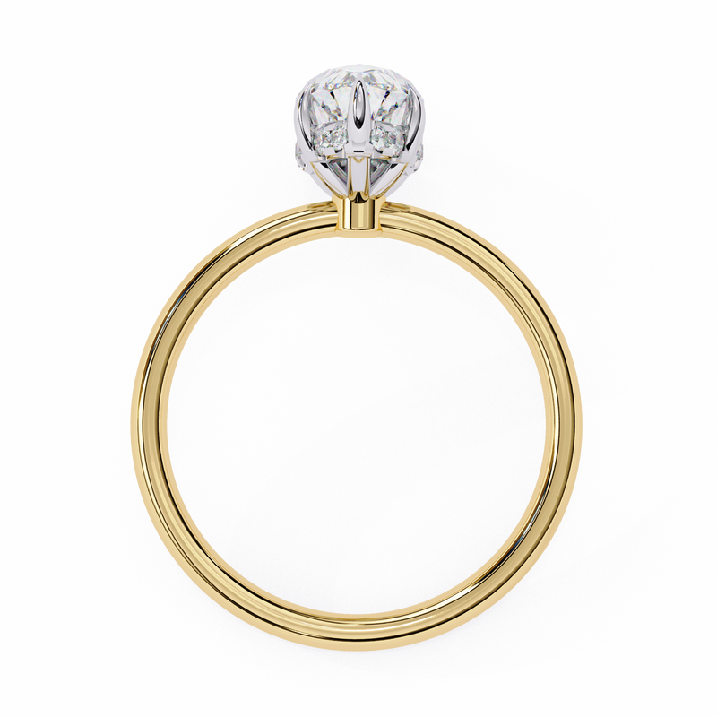 14k IGI certified marquise ring with E-F color VVS-VS clarity diamonds 54