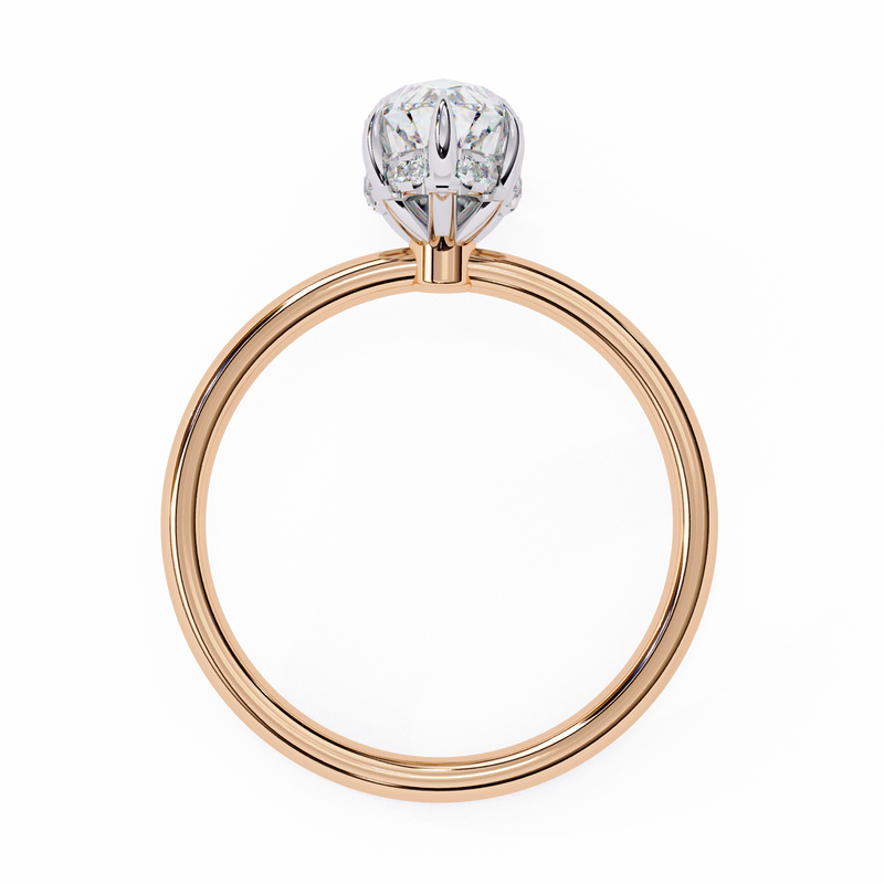 14k IGI certified marquise ring with E-F color VVS-VS clarity diamonds 54
