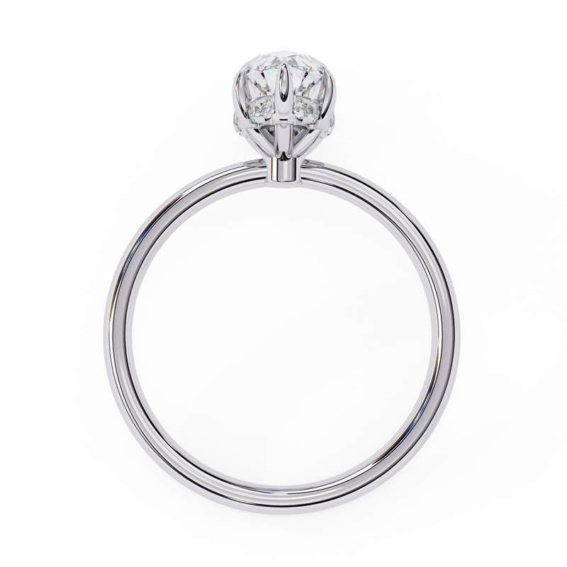 14k IGI certified marquise ring with E-F color VVS-VS clarity diamonds 54