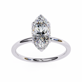 14k IGI certified marquise ring with E-F color VVS-VS clarity diamonds 54
