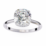 14k IGI certified cushion ring with E-F color VVS-VS clarity diamonds 55