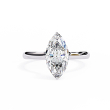 14k IGI certified marquise ring with E-F color VVS-VS clarity diamonds 56