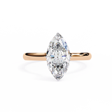 14k IGI certified marquise ring with E-F color VVS-VS clarity diamonds 56