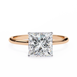 14k IGI certified round ring with E-F color VVS-VS clarity diamonds 57