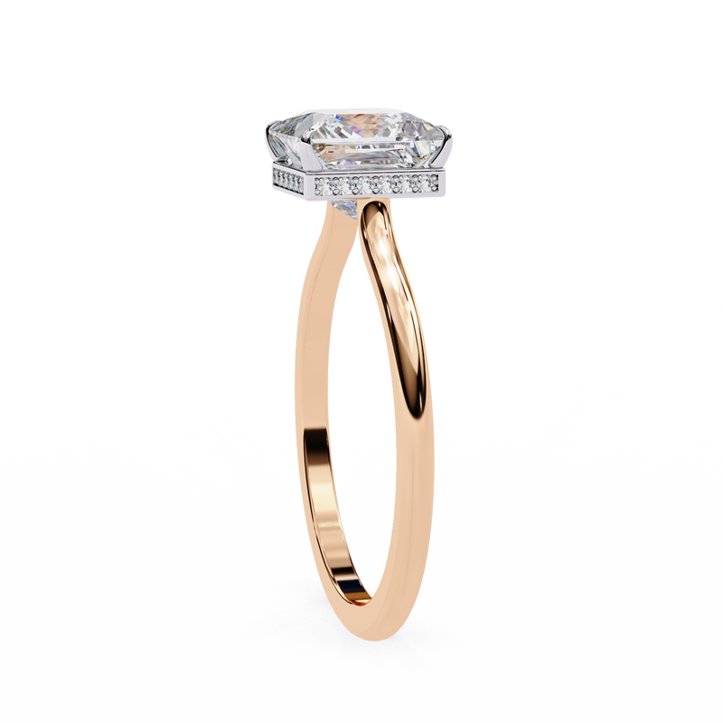 14k IGI certified round ring with E-F color VVS-VS clarity diamonds 57