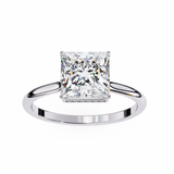 14k IGI certified round ring with E-F color VVS-VS clarity diamonds 57