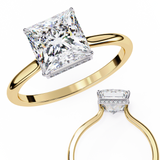 14k IGI certified round ring with E-F color VVS-VS clarity diamonds 57