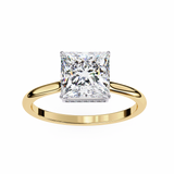 14k IGI certified round ring with E-F color VVS-VS clarity diamonds 57