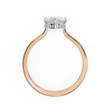 14k IGI certified pear ring with E-F color VVS-VS clarity diamonds 58
