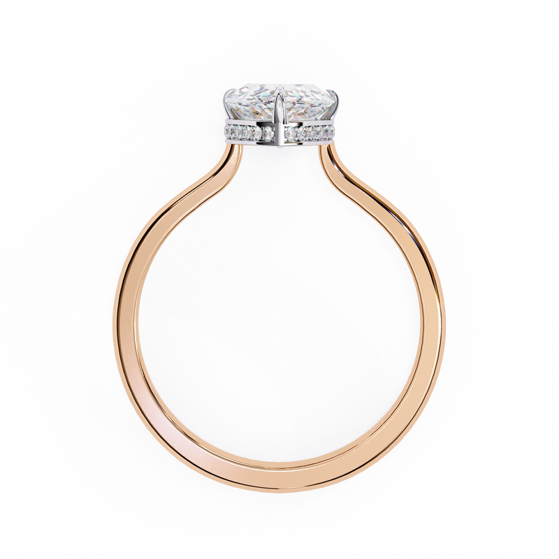 14k IGI certified pear ring with E-F color VVS-VS clarity diamonds 58