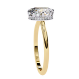 14k IGI certified oval ring with E-F color VVS-VS clarity diamonds 59