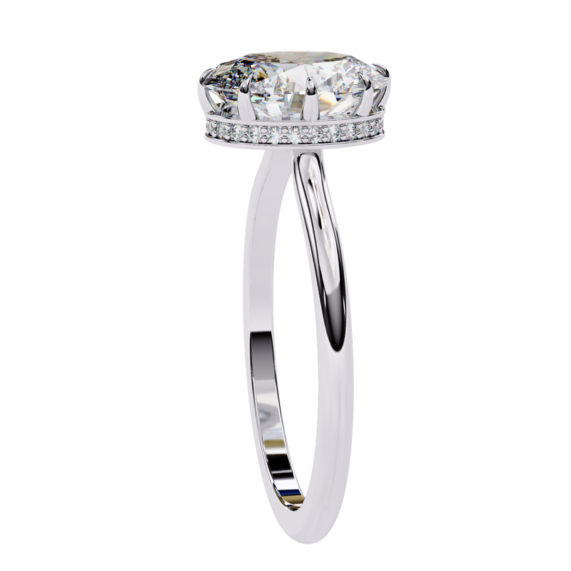14k IGI certified oval ring with E-F color VVS-VS clarity diamonds 59