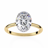 14k IGI certified oval ring with E-F color VVS-VS clarity diamonds 59