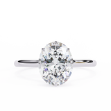 14k IGI certified oval ring with E-F color VVS-VS clarity diamonds 59