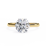 14k IGI certified round ring with E-F color VVS-VS clarity diamonds 60
