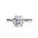 14k IGI certified round ring with E-F color VVS-VS clarity diamonds 60