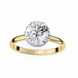 14k IGI certified round ring with E-F color VVS-VS clarity diamonds 60