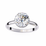 14k IGI certified round ring with E-F color VVS-VS clarity diamonds 60