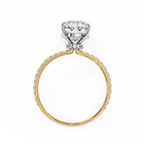 14K Lab Grown Diamond Cushion Halo Engagement Ring, E-F Color, VVS-VS Clarity